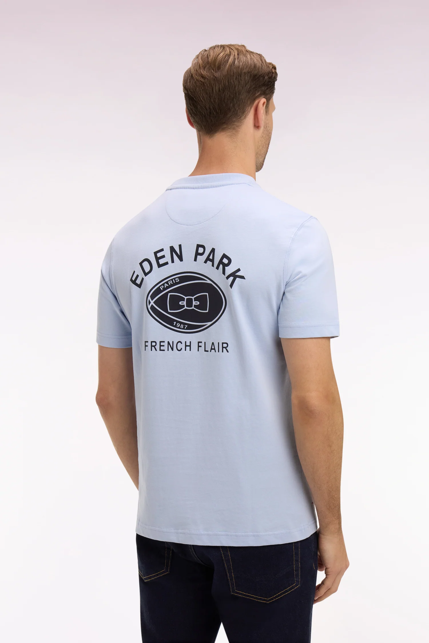 T-shirt à manches courtes sérigraphié gris clair coupe regular - Image 5
