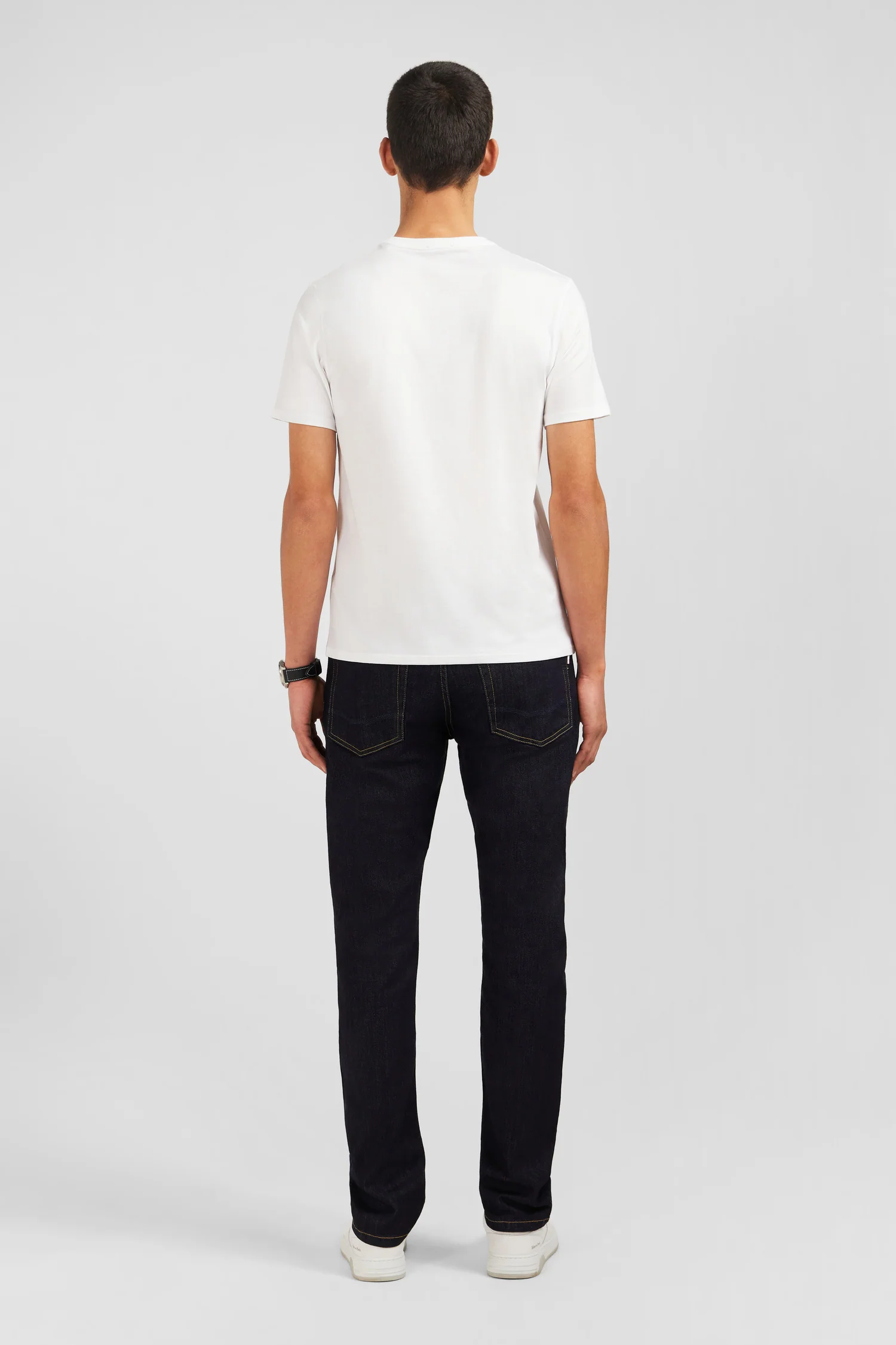 T-shirt blanc col rond à manches courtes - Image 6