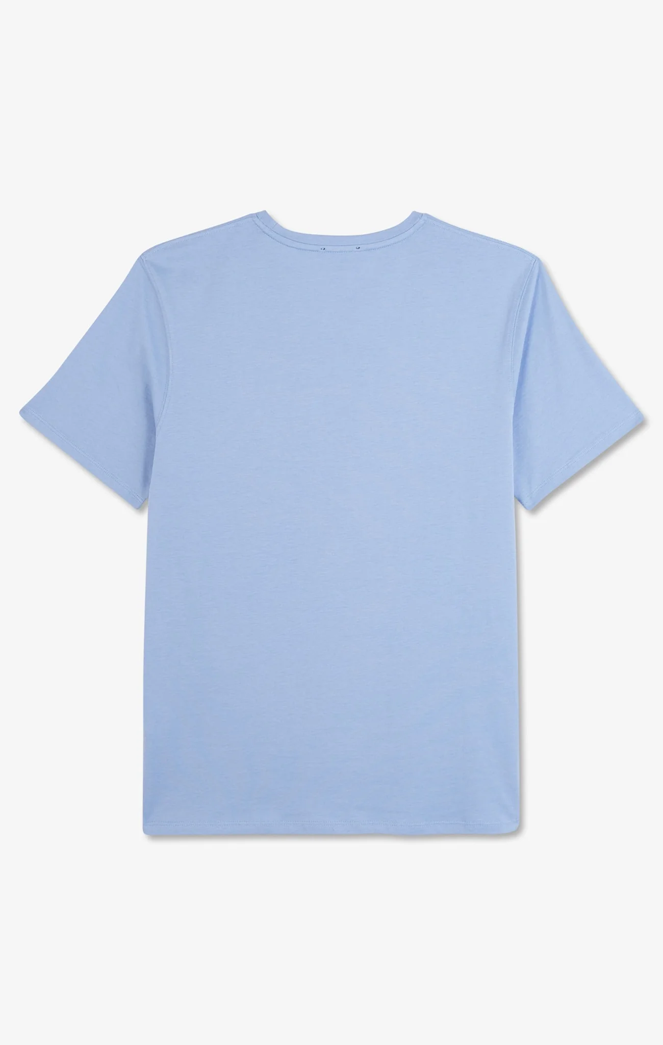 T-shirt bleu col rond à manches courtes - Image 4