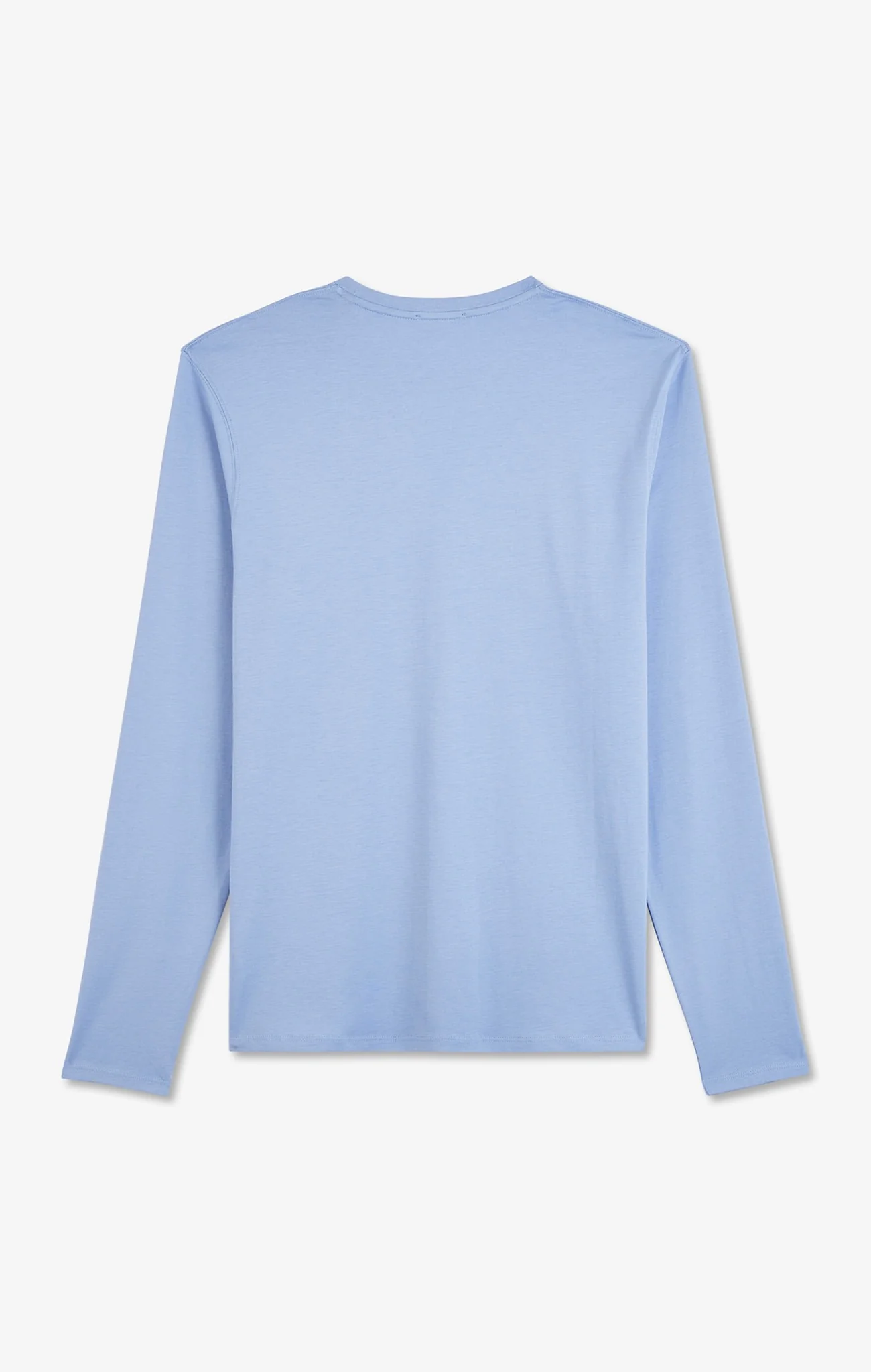 T-shirt bleu col rond à manches longues - Image 4