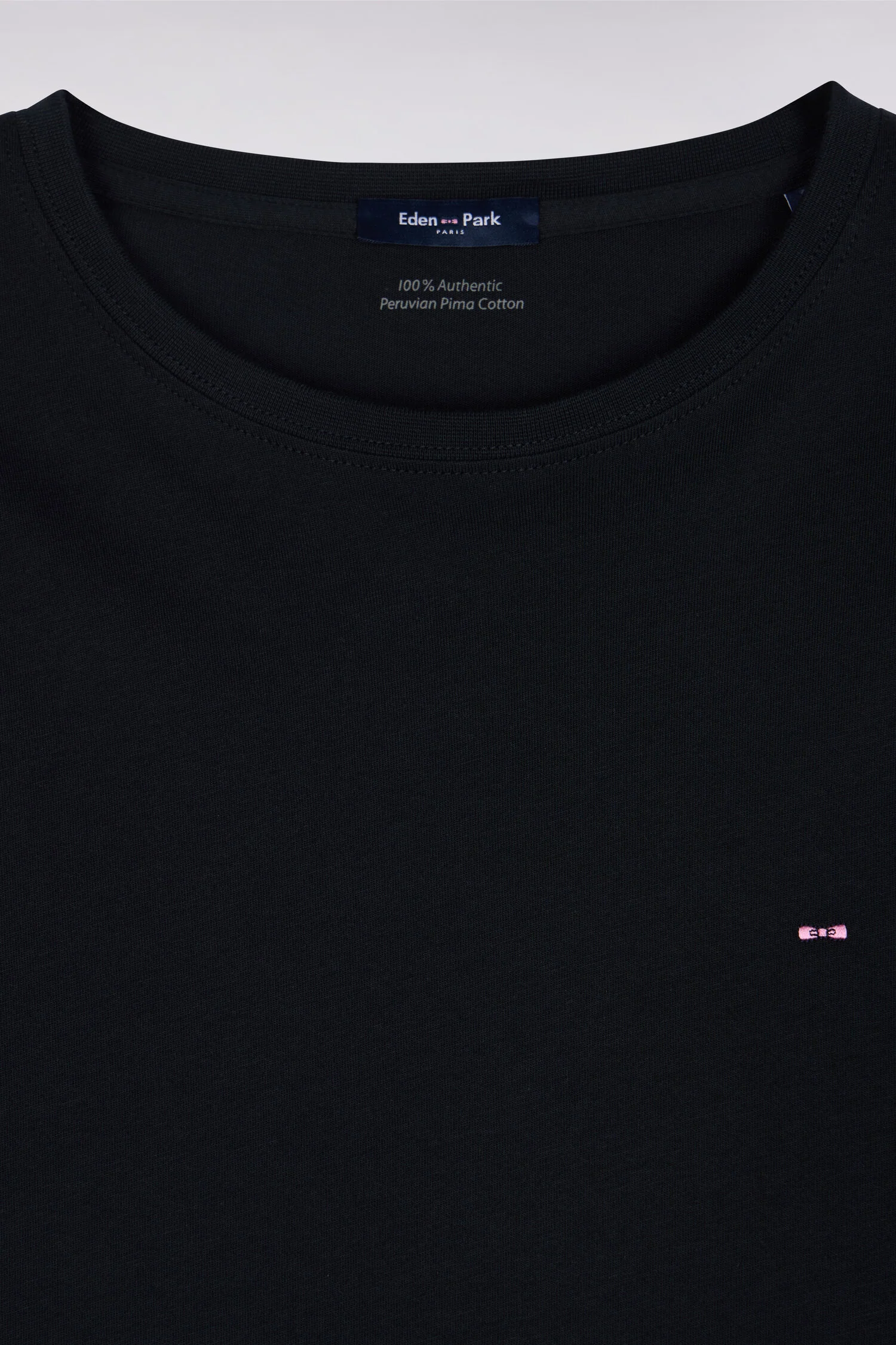 T-shirt noir col rond à manches longues - Image 7