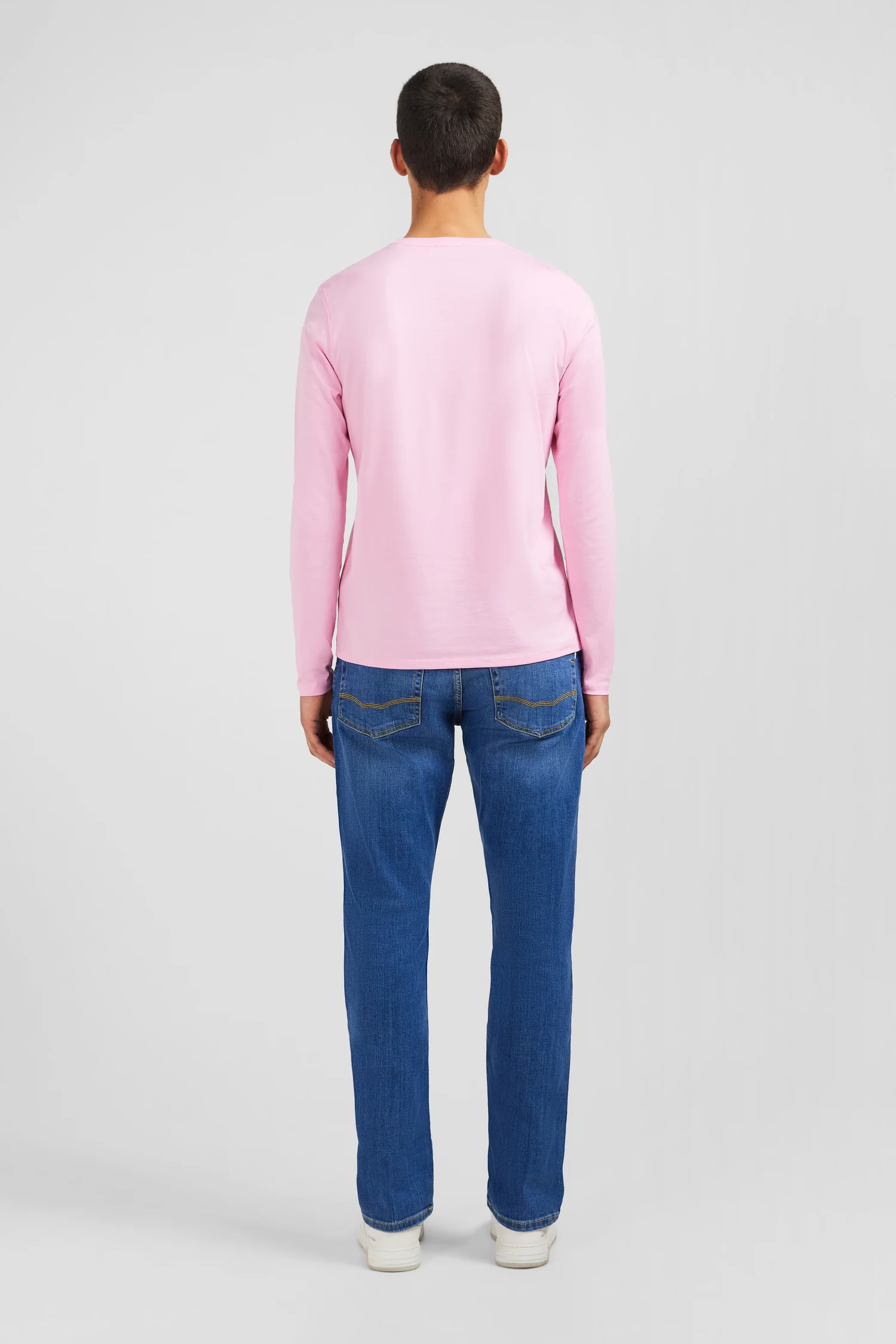 T-shirt rose col V Ă manches longues - Image 6