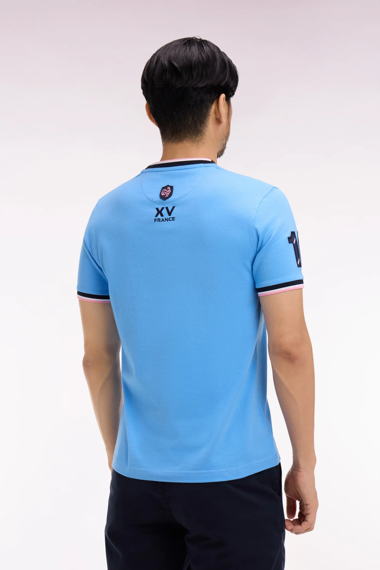 T-shirt XV de France à manches courtes en coton bleu coupe regular - Image 5