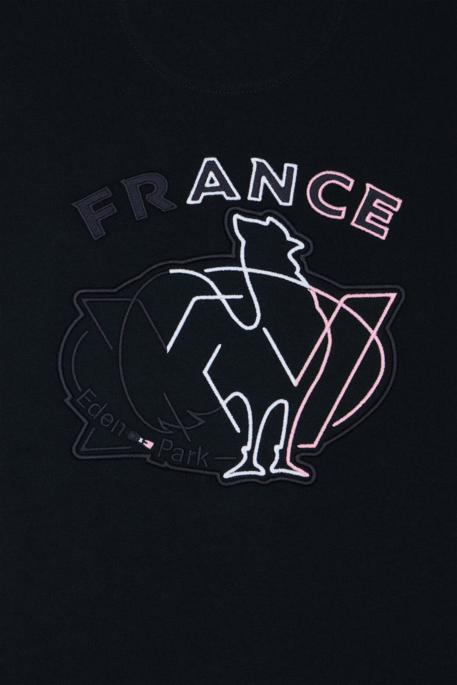 T-shirt XV de France à manches courtes en coton gris brodé coupe regular - Image 6