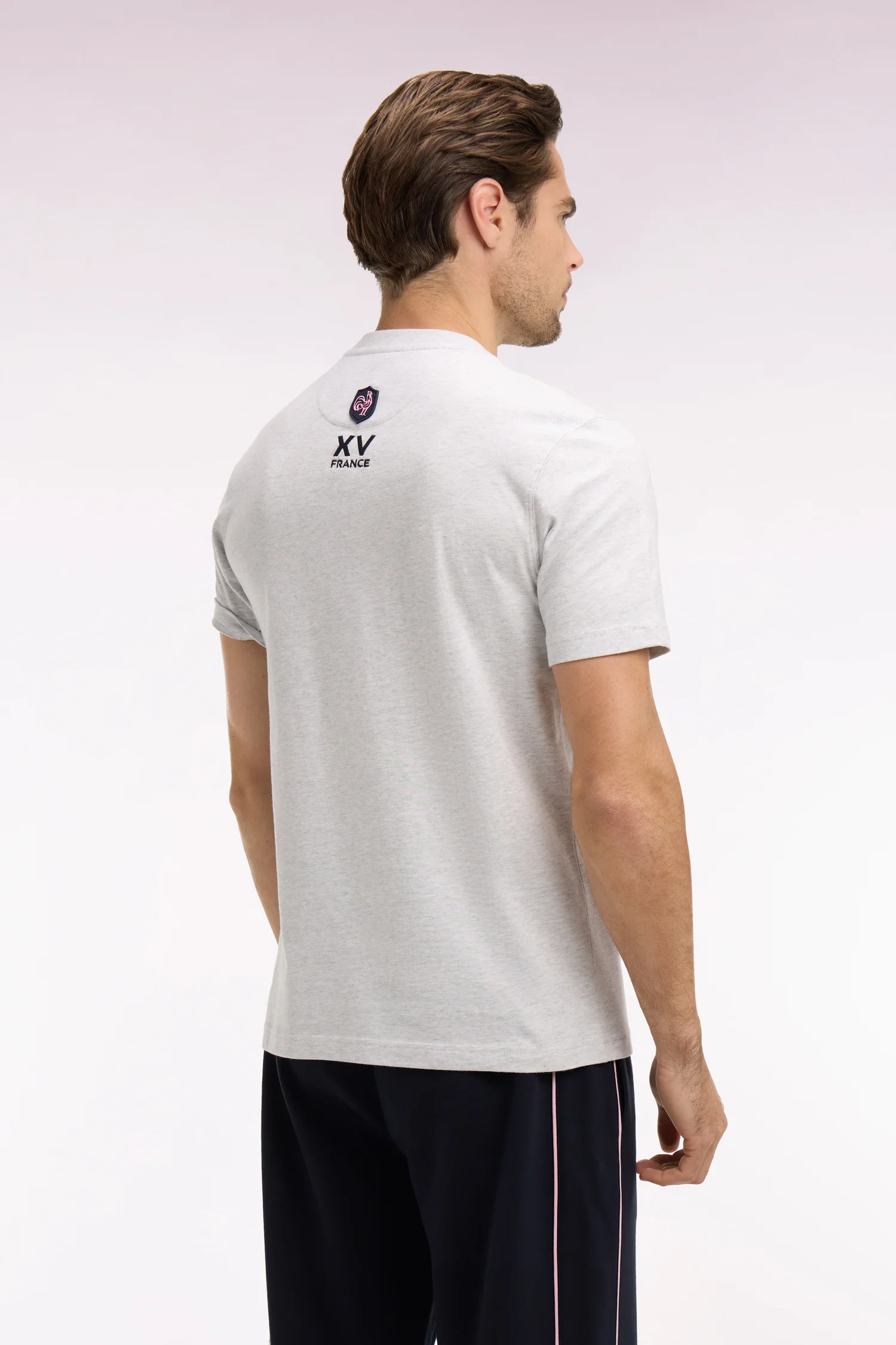 T-shirt XV de France à manches courtes sérigraphié en coton gris coupe regular - Image 5