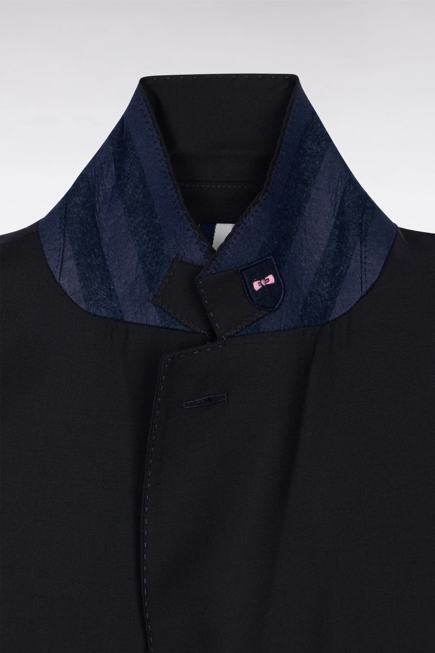 Veste blazer en laine recyclée mélangée marine - Image 6